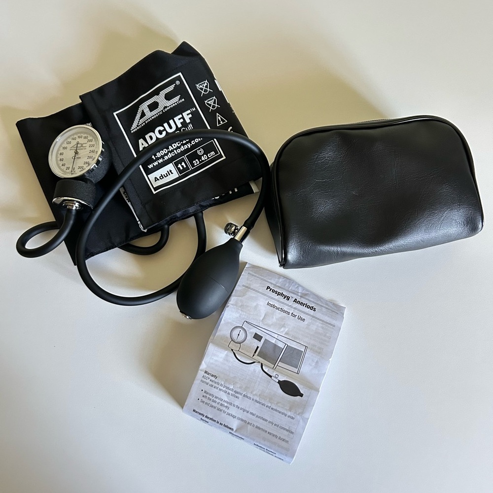 ADC Adult Black Blood Pressure Monitor with Case